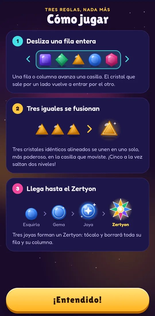 Captura de pantalla de Zertyzzle: Tres reglas, nada más