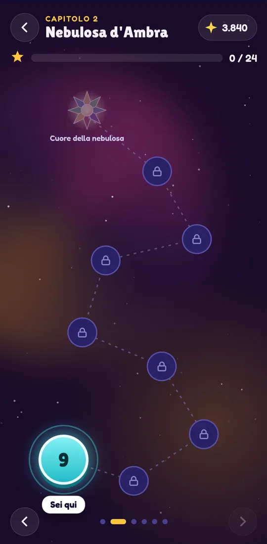 Screenshot di Zertyzzle: 120 livelli in 12 nebulose